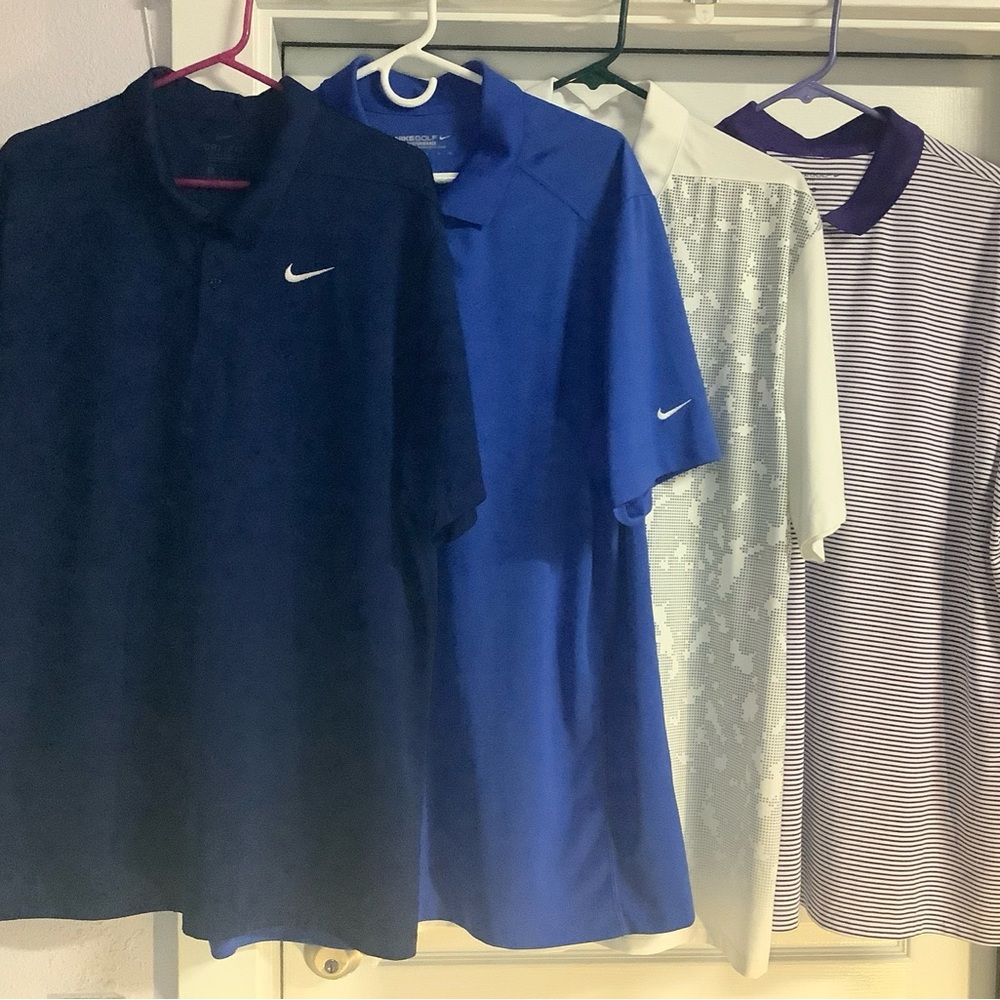 LOT 4 Nike Golf Tour Performance‎ Dri-Fit Polo Size XL EUC